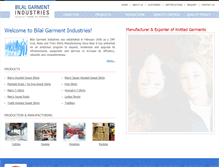 Tablet Screenshot of bilalgarments.com